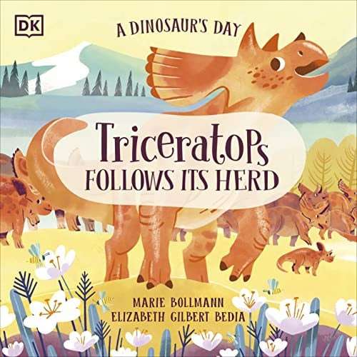 Dinosaurs Day: Triceratops Follows Its H