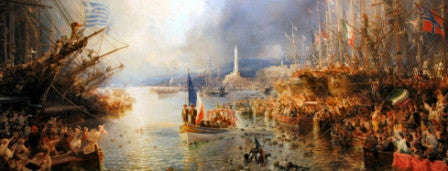 Napolean III's visit to Genoa 1859 by Theodore Gudin