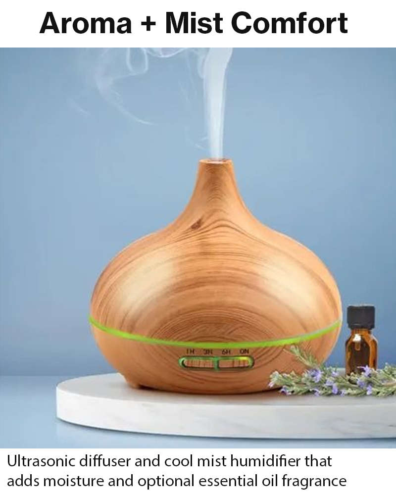 Ultrasonic Aroma Essential Oil Diffuser & Cool Mist Humidifier 9W 7 LED Colours 4 Timers Auto Shu...