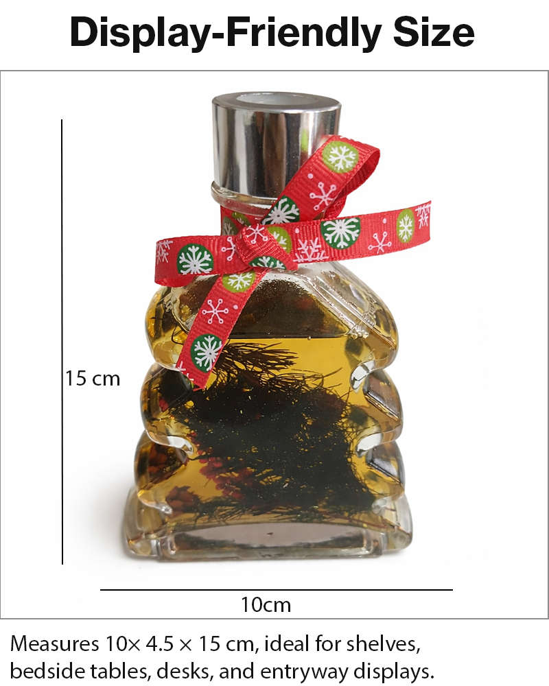 Christmas Tree Reed Diffuser Gift Set  5 Reed Sticks, Decorative Home Aroma Diffuser 8×4.5×15cm