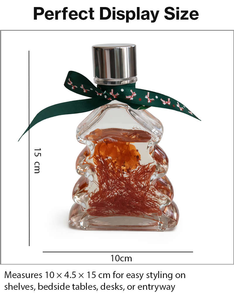 Christmas Tree Reed Diffuser Gift Set  5 Reed Sticks, Decorative Home Aroma Diffuser 8×4.5×15cm