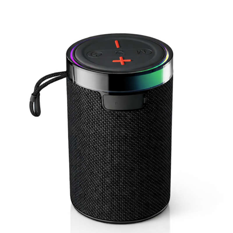 Wireless Bluetooth Speaker Black 5W RGB Light Portable TF USB Playback 1200mAh USB-C