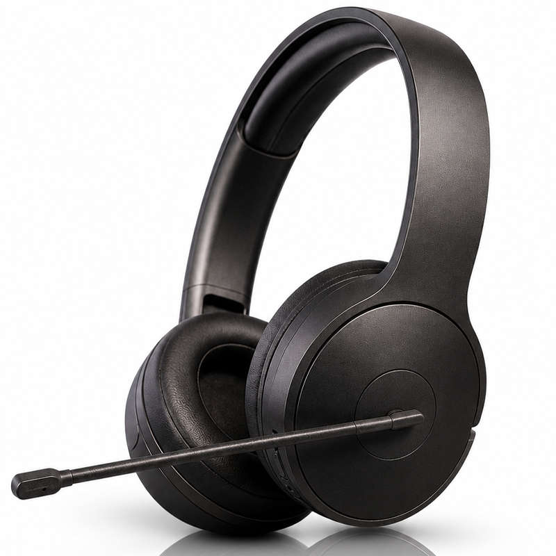 Over-Ear Gaming Headset with Boom Mic, 40 mm Drivers and 3.5 mm Multi-Platform Compatibility Black