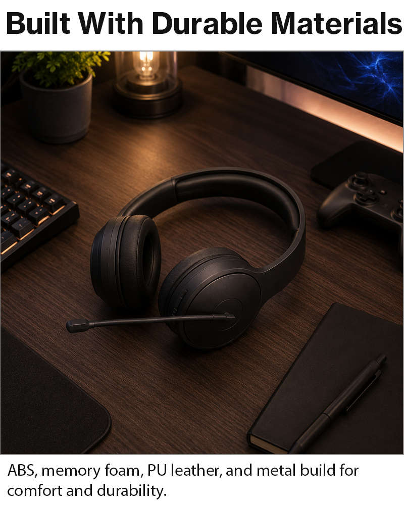Over-Ear Gaming Headset with Boom Mic, 40 mm Drivers and 3.5 mm Multi-Platform Compatibility Black
