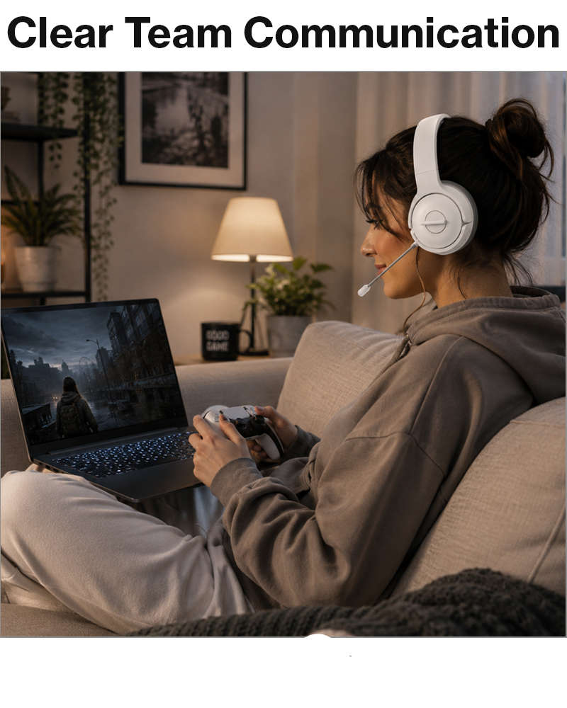 Over-Ear Gaming Headset with Boom Mic, 40 mm Drivers and 3.5 mm Multi-Platform Compatibility