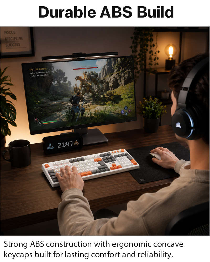 Wired Gaming Keyboard Mouse Combo with Mousepad, RGB Backlit, Volume Knob, Multimedia Keys, USB f...