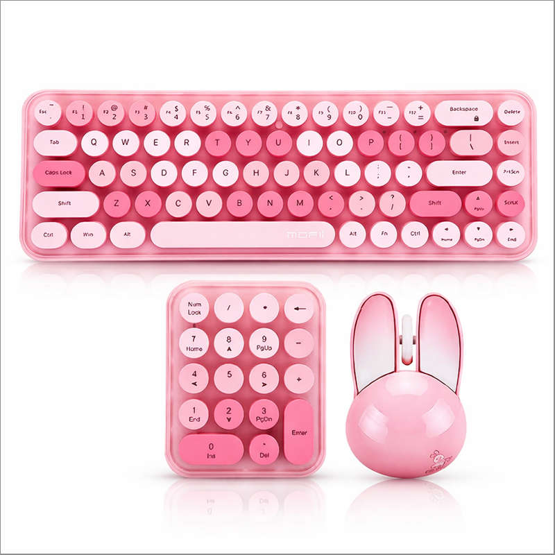 3-in-1 2.4GHz Wireless Keyboard, Numeric Keypad & Mouse Combo,Plug & Play, Battery Powered
