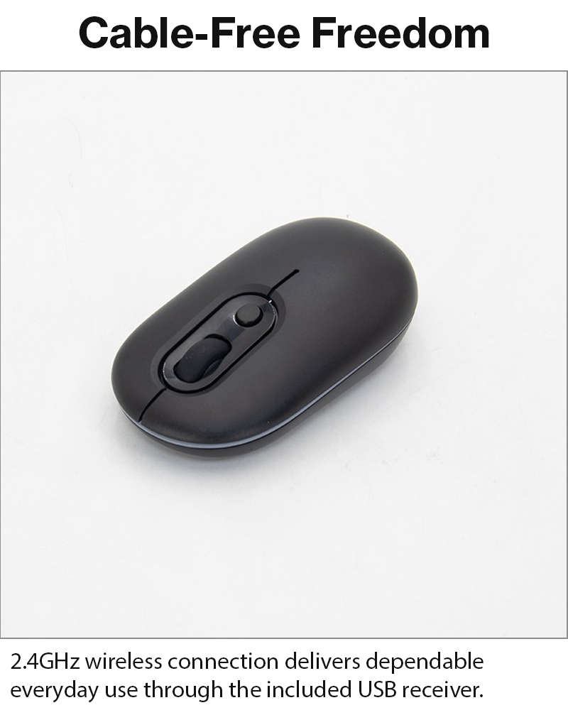 Rechargeable Wireless LED Mouse 450mAh Battery Silent Click Optical 2.4GHz USB