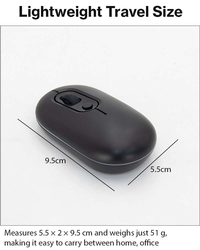 Rechargeable Wireless LED Mouse 450mAh Battery Silent Click Optical 2.4GHz USB