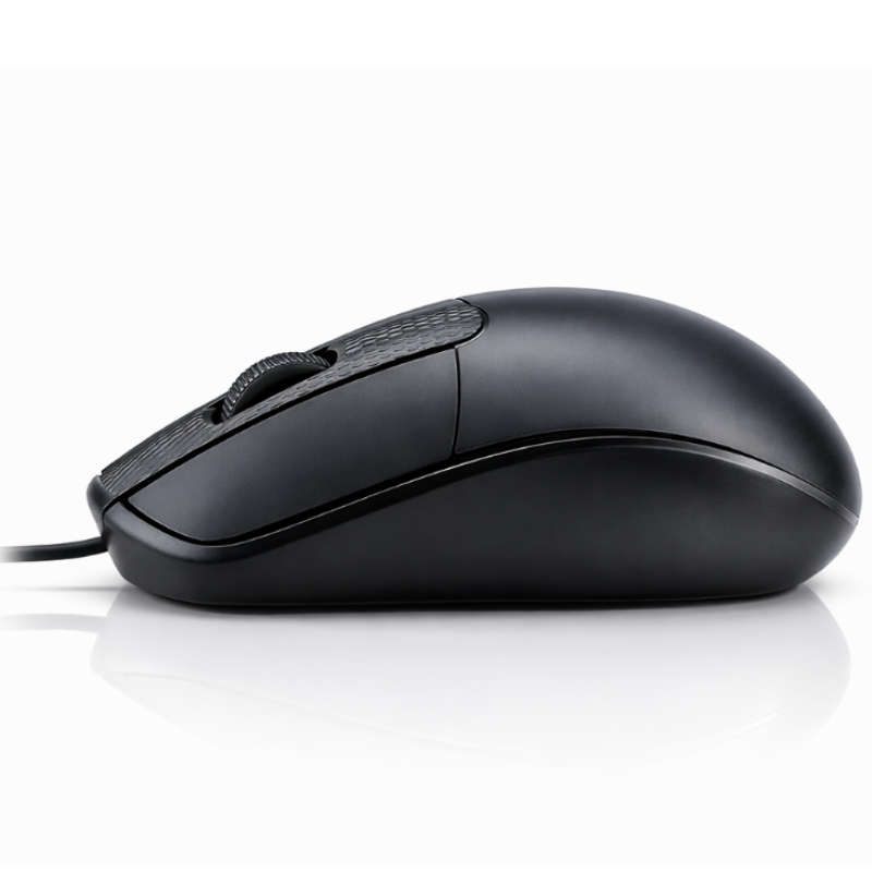 Wired Ergonomic Optical Mouse with Textured Scroll Wheel, Universal Laptop Compatibility