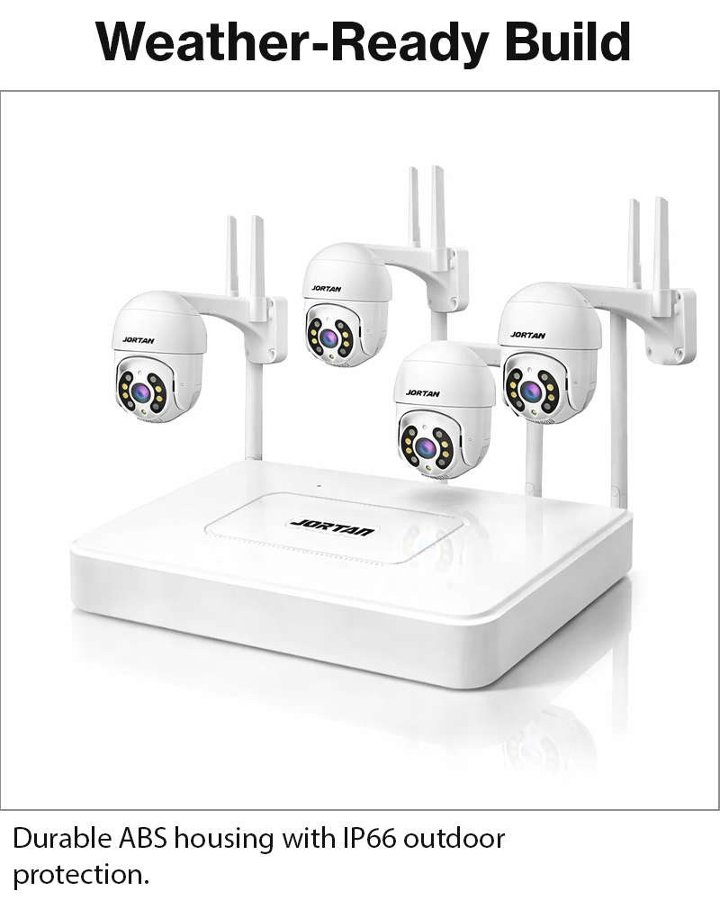4 Camera 1080P Security System NVR WiFi Night Vision IP66