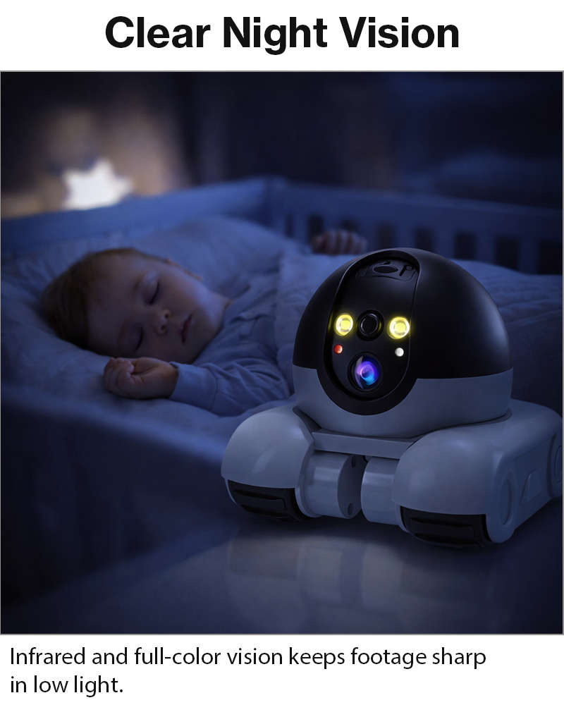 Dual Lens WiFi Pet Robot Camera 2MP App Control 360°
