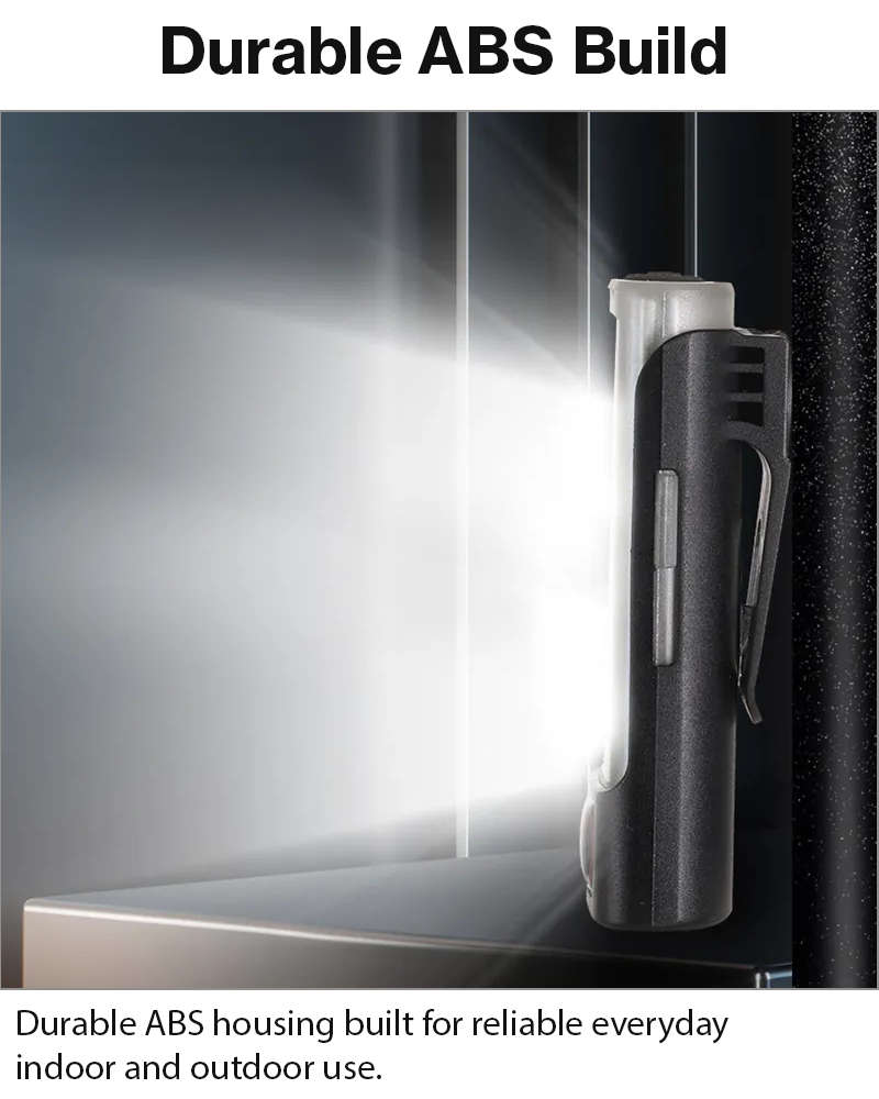 Portable USB Rechargeable LED Flashlight with Digital Battery Display, Red Warning Light & Clip-O...