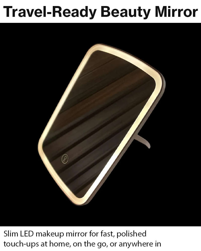 Portable LED Travel Makeup Mirror | 3 Modes Rechargeable