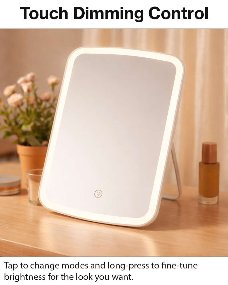 Portable LED Travel Makeup Mirror | 3 Modes Rechargeable