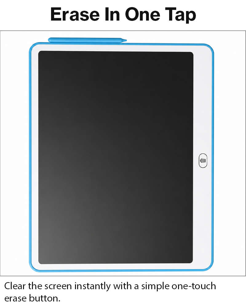 16 Inch LCD Writing Tablet for Kids Reusable Drawing Sketch Pad with One-Touch Erase Lock Screen ...