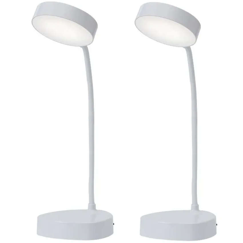 Norden Rechargeable LED Flexible Desk/Bedside Lamp | Touch Control, Natural, White &amp; Warm Lig...