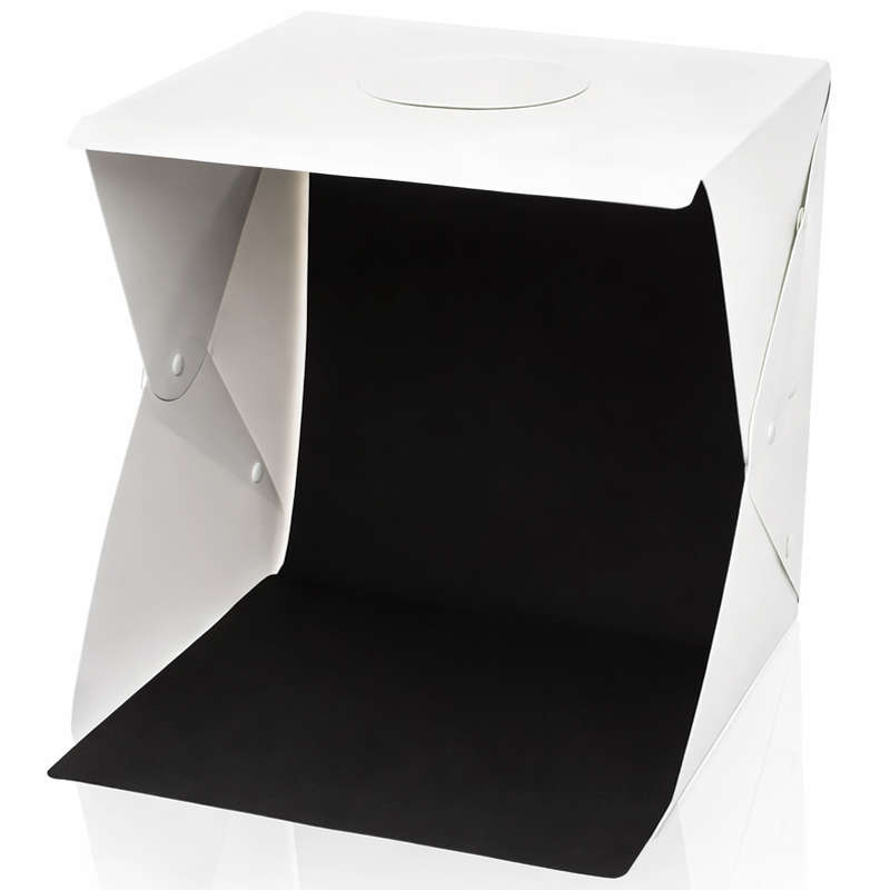 Foldable LED Light Box Studio Kit with USB Power, Dual Backgrounds, Shadow-Free Product Photograp...