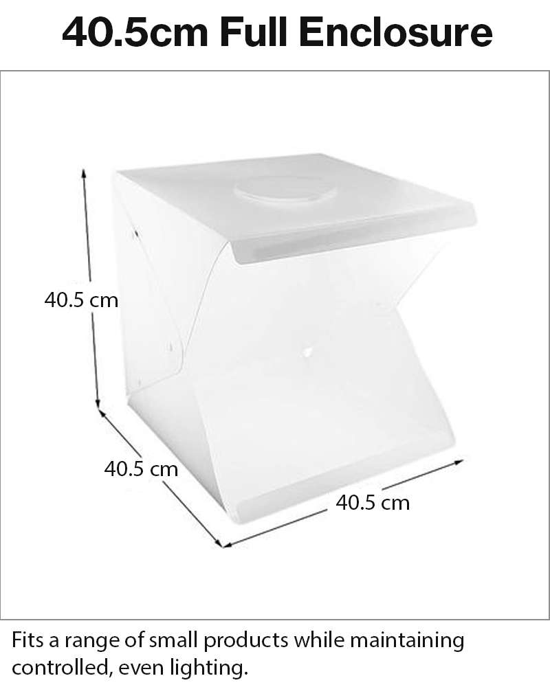Foldable LED Light Box Studio Kit with USB Power, Dual Backgrounds, Shadow-Free Product Photograp...