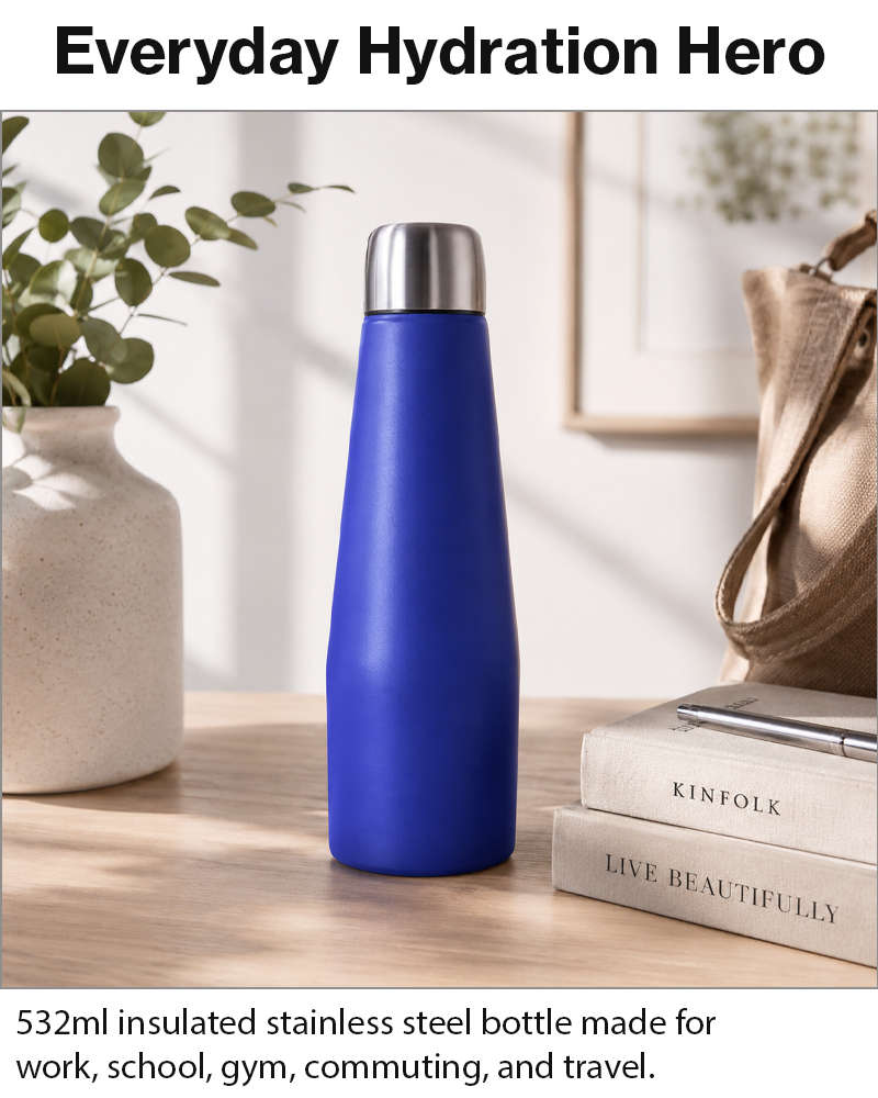 532ml Insulated Stainless Steel Water Bottle Leakproof Flask