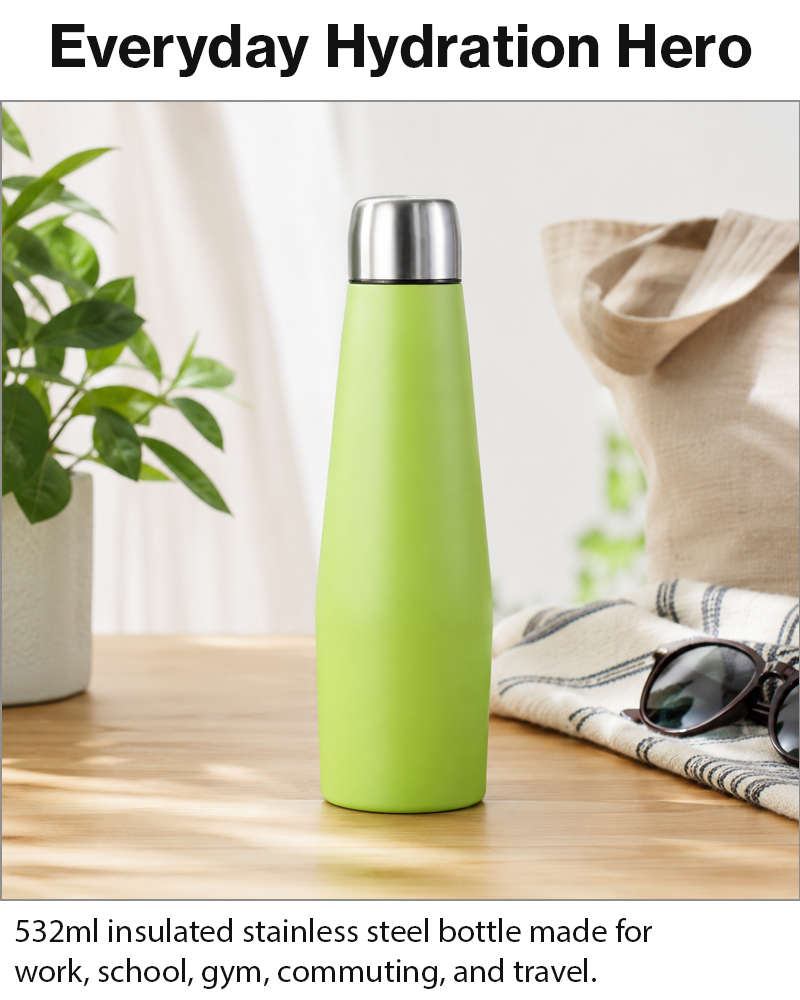 532ml Insulated Stainless Steel Water Bottle Leakproof Flask