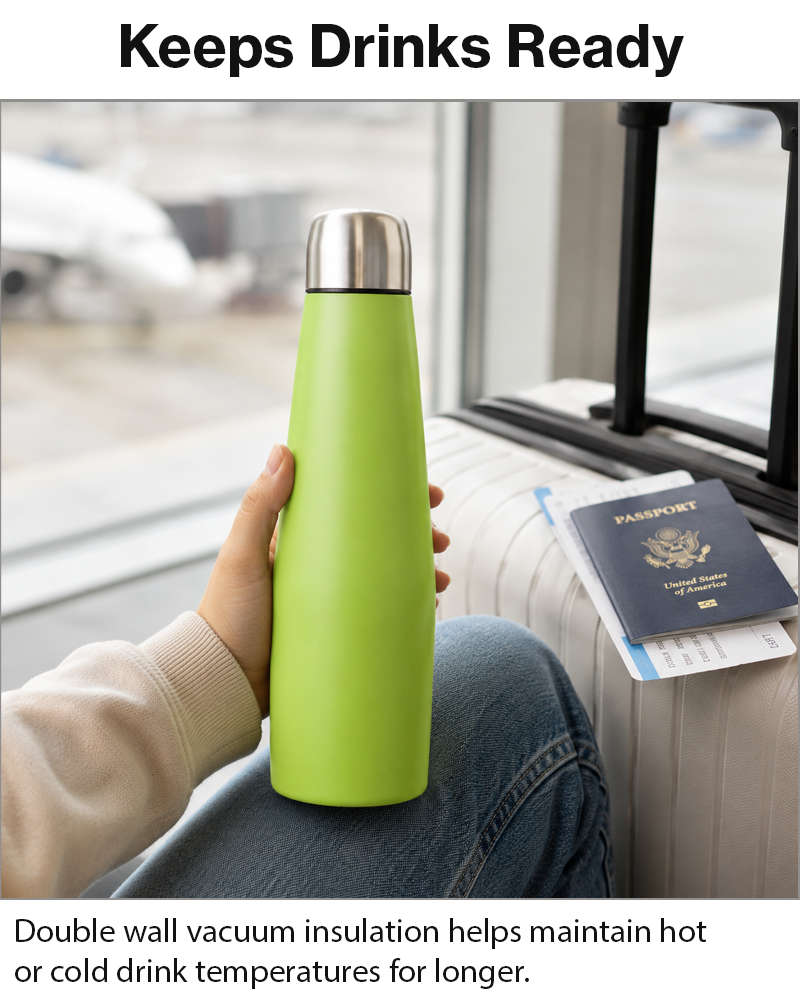 532ml Insulated Stainless Steel Water Bottle Leakproof Flask