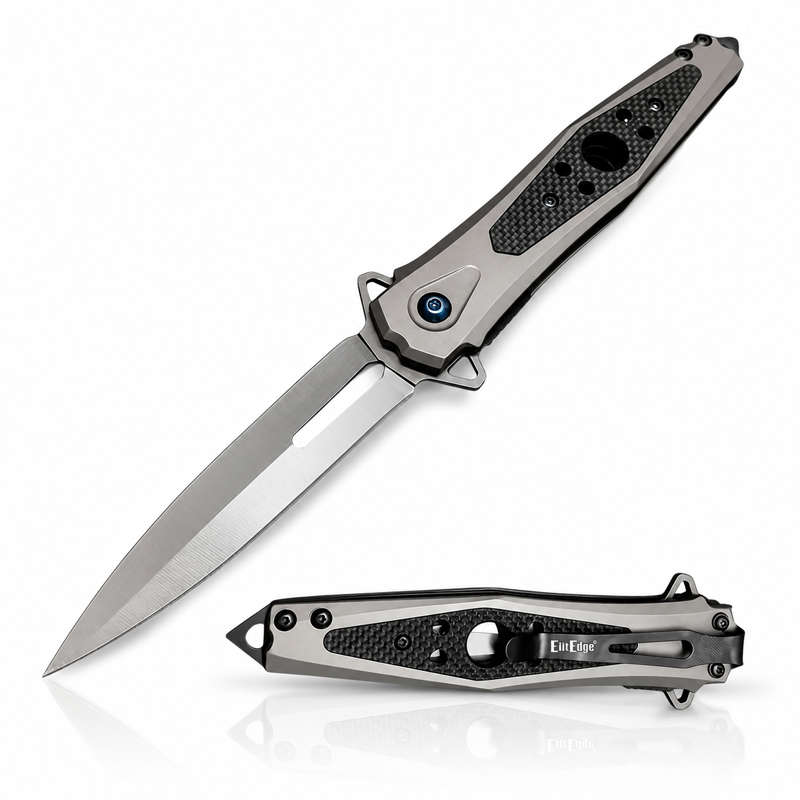 Spring Assisted Folding Pocket Knife with G10 Handle