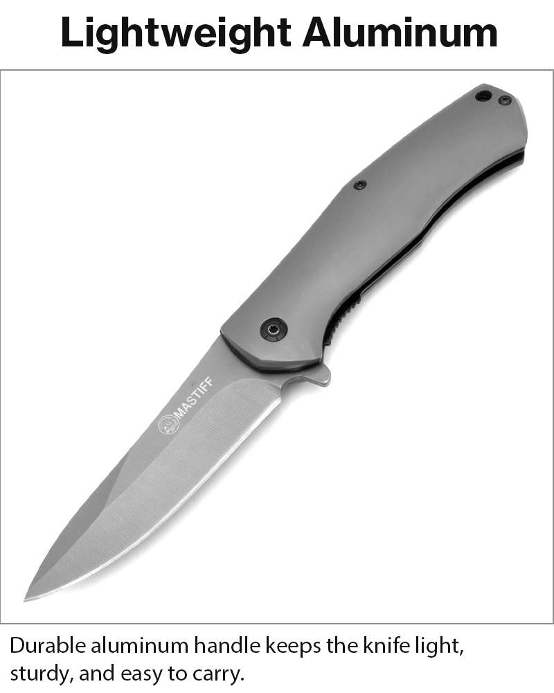 Folding Pocket Knife Aluminum Handle Manual Flip Blade EDC Utility Knife Gray