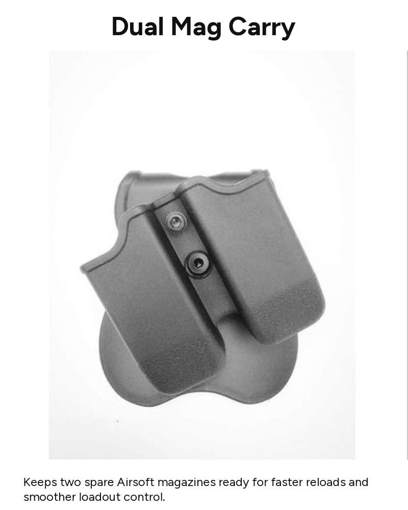 Double Magazine Holster Polymer Airsoft Pouch