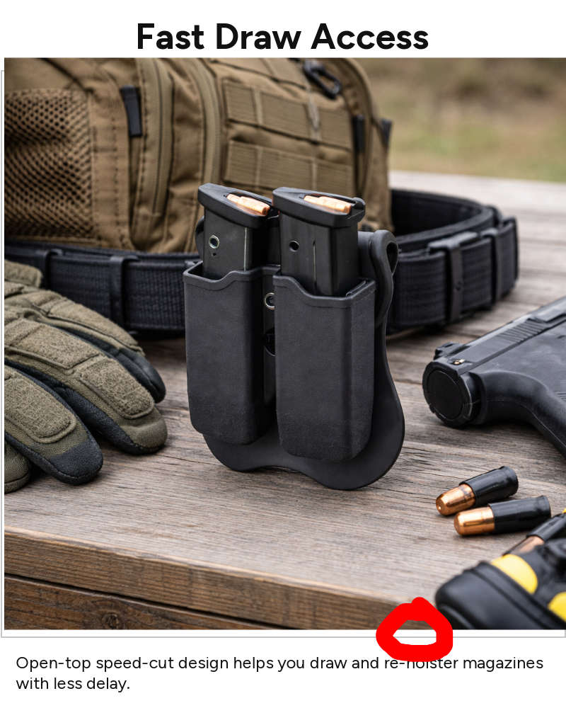 Double Magazine Holster Polymer Airsoft Pouch