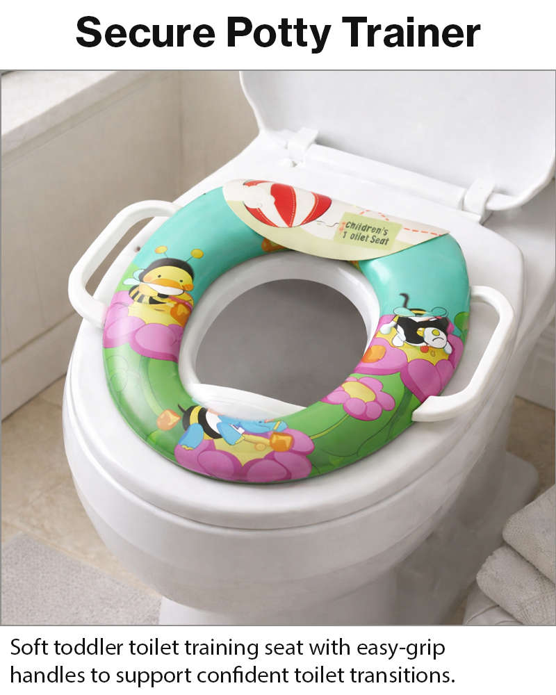 Toddler Potty Training Seat with Handles   Flower Animal Design