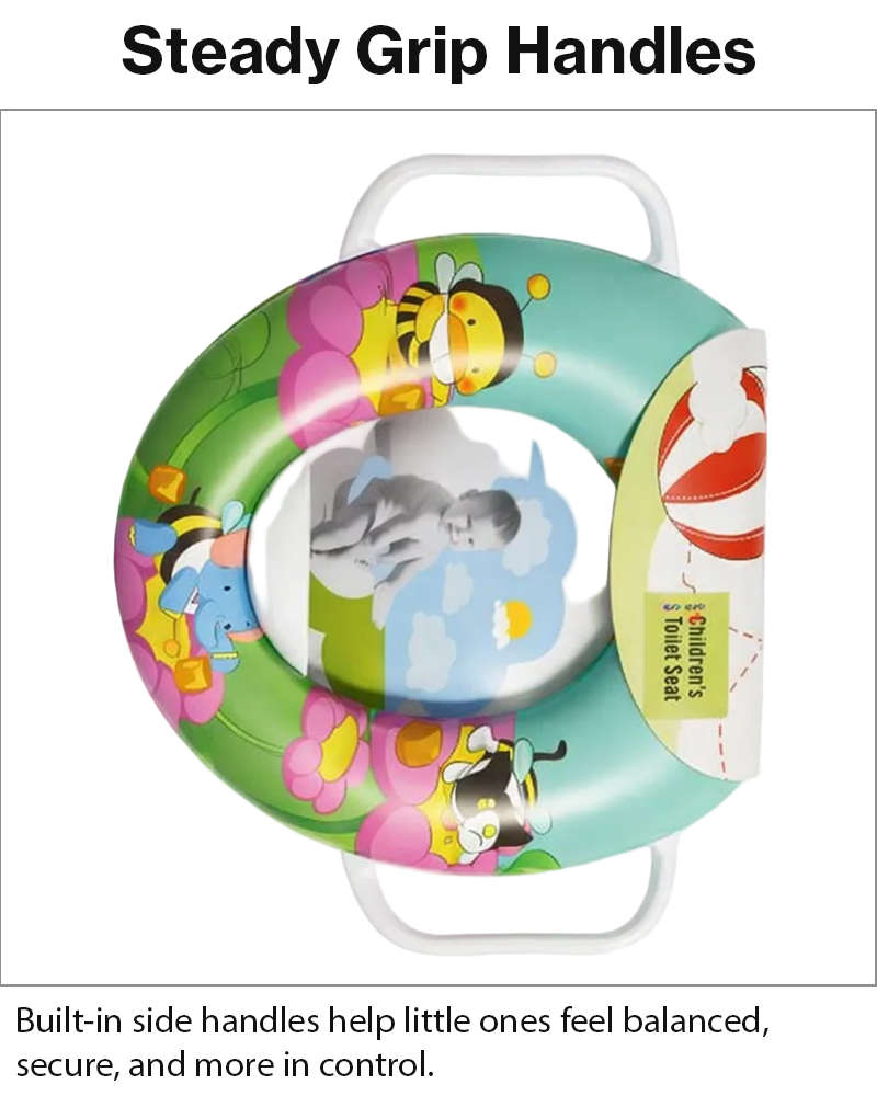Toddler Potty Training Seat with Handles   Flower Animal Design