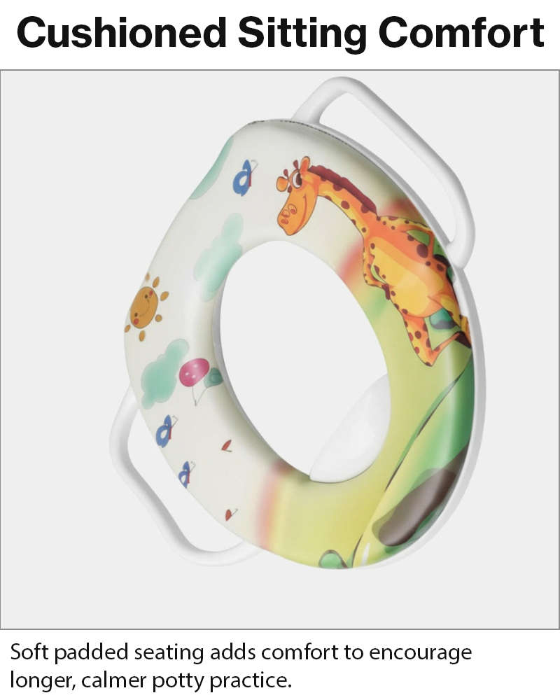 Toddler Potty Training Seat with Handles  Giraffe Design