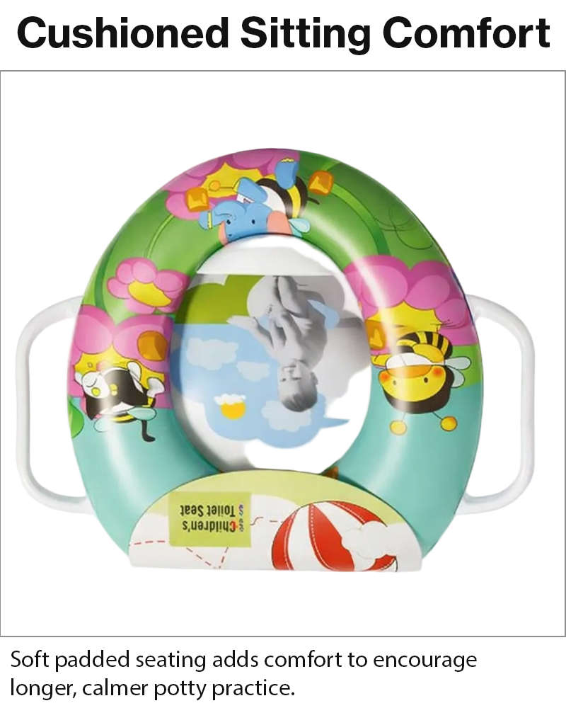 Toddler Potty Training Seat with Handles   Flower Animal Design