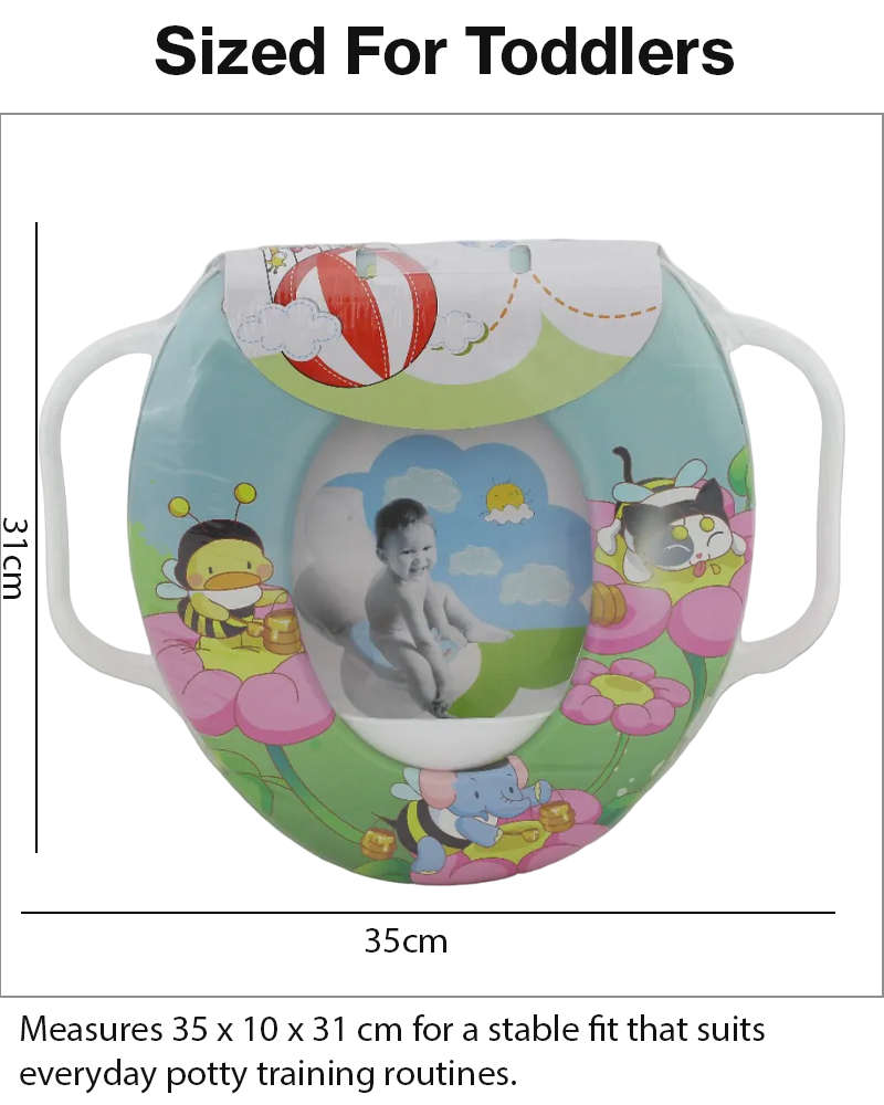Toddler Potty Training Seat with Handles   Flower Animal Design
