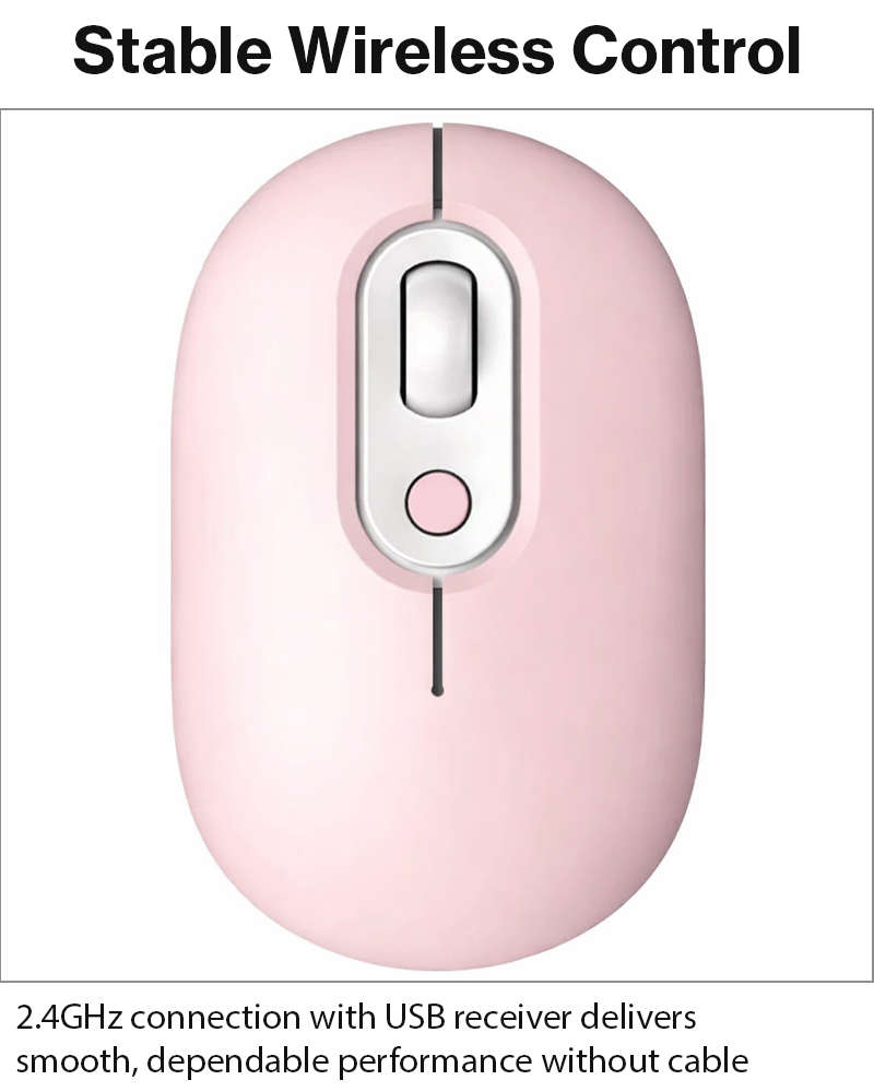 Rechargeable Wireless LED Mouse 450mAh Battery Silent Click Optical 2.4GHz USB