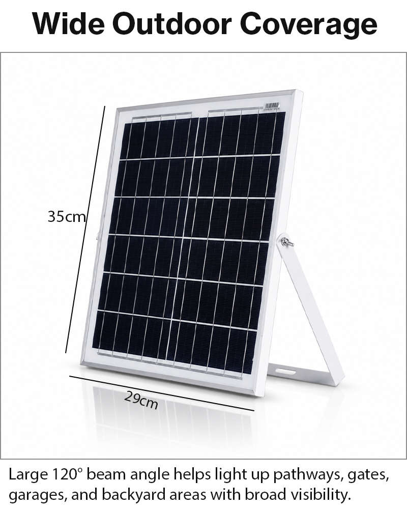 600W Solar LED Flood Light with Panel & Remote Outdoor Lamp