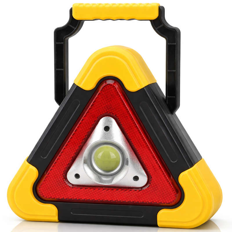 Solar Warning Triangle with LED Light, Power Bank & Flashlight  5 Light Modes
