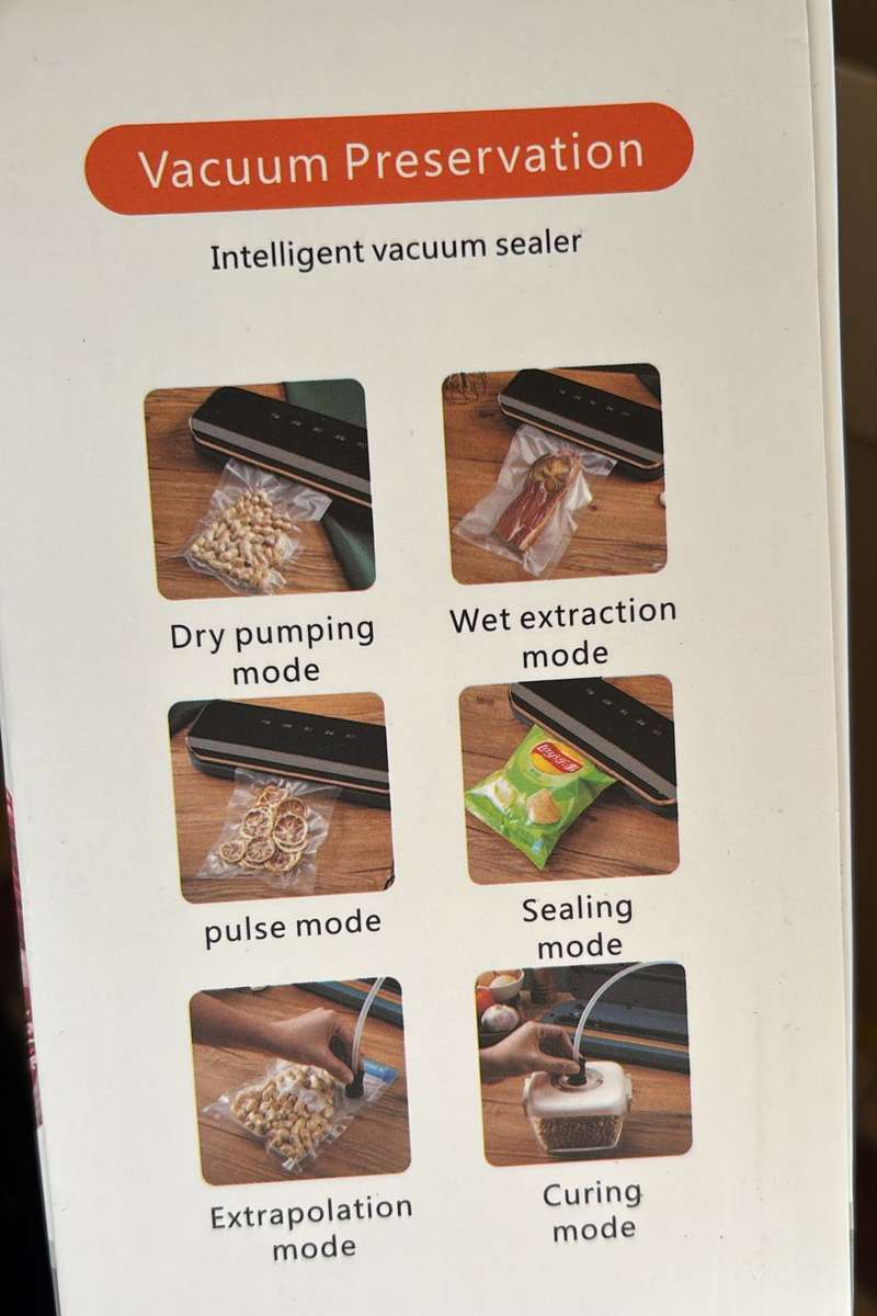Automatic Vacuum Sealer Machine 80kPa Suction Touch Food Sealer With External Vacuum System Dry &...