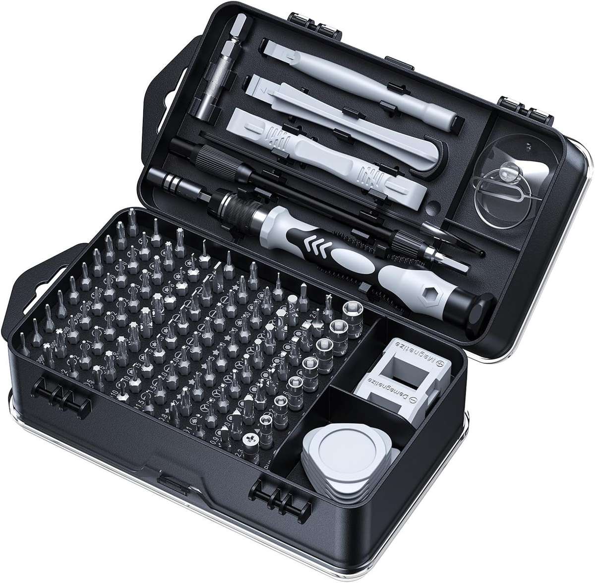 115-in-1 Precision Screwdriver Set  Multi-Bit Magnetic Repair Kit with Tweezers, Crowbars & Ca...