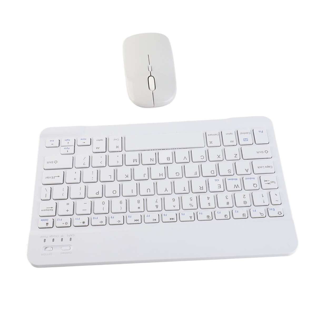 Rechargeable Ultra-Thin Wireless Keyboard and Mouse Set,  USB-C Charging Keyboard for Laptop Tabl...