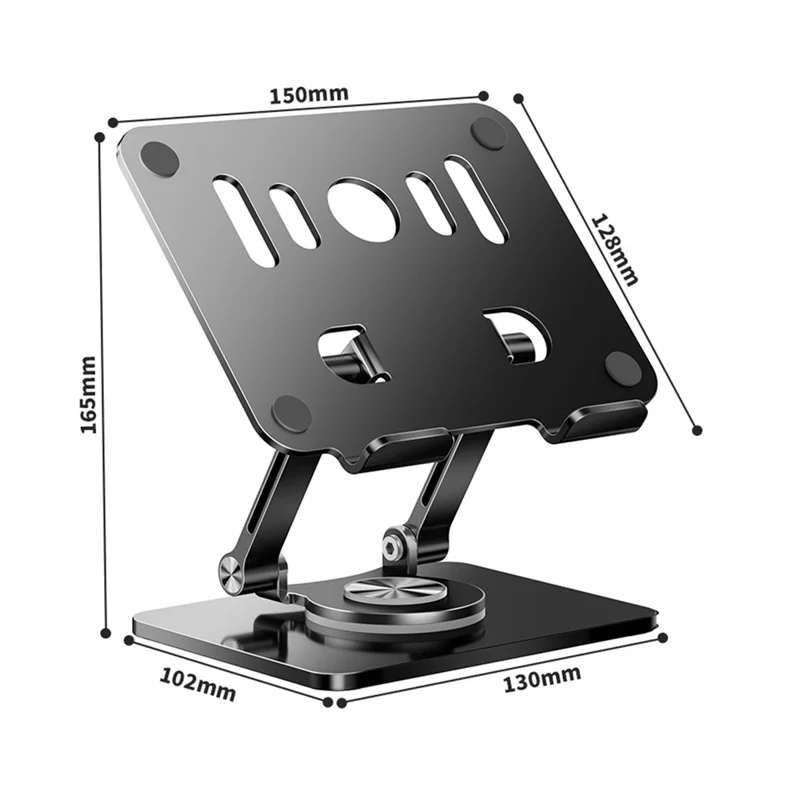 Tablet Stand 5.812.9  Adjustable Aluminium Holder with 360° Rotation  Foldable Deskt...