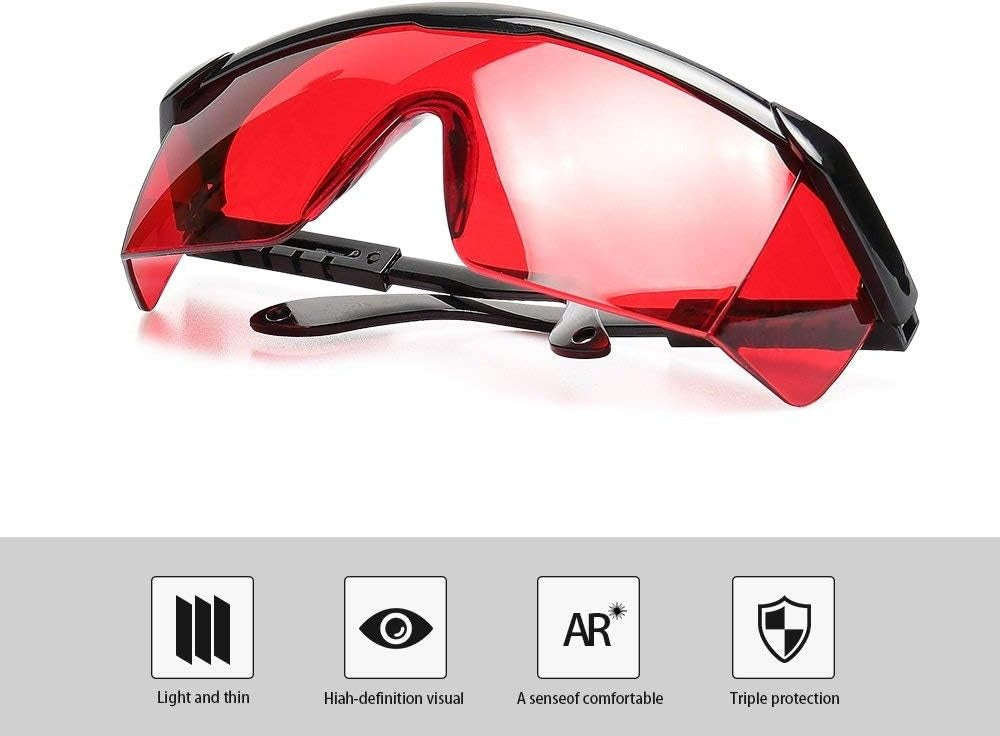 Green Laser Pointer 500mW Adjustable Focus  Long-Range Class B with Glasses, Beam Caps & Case ...