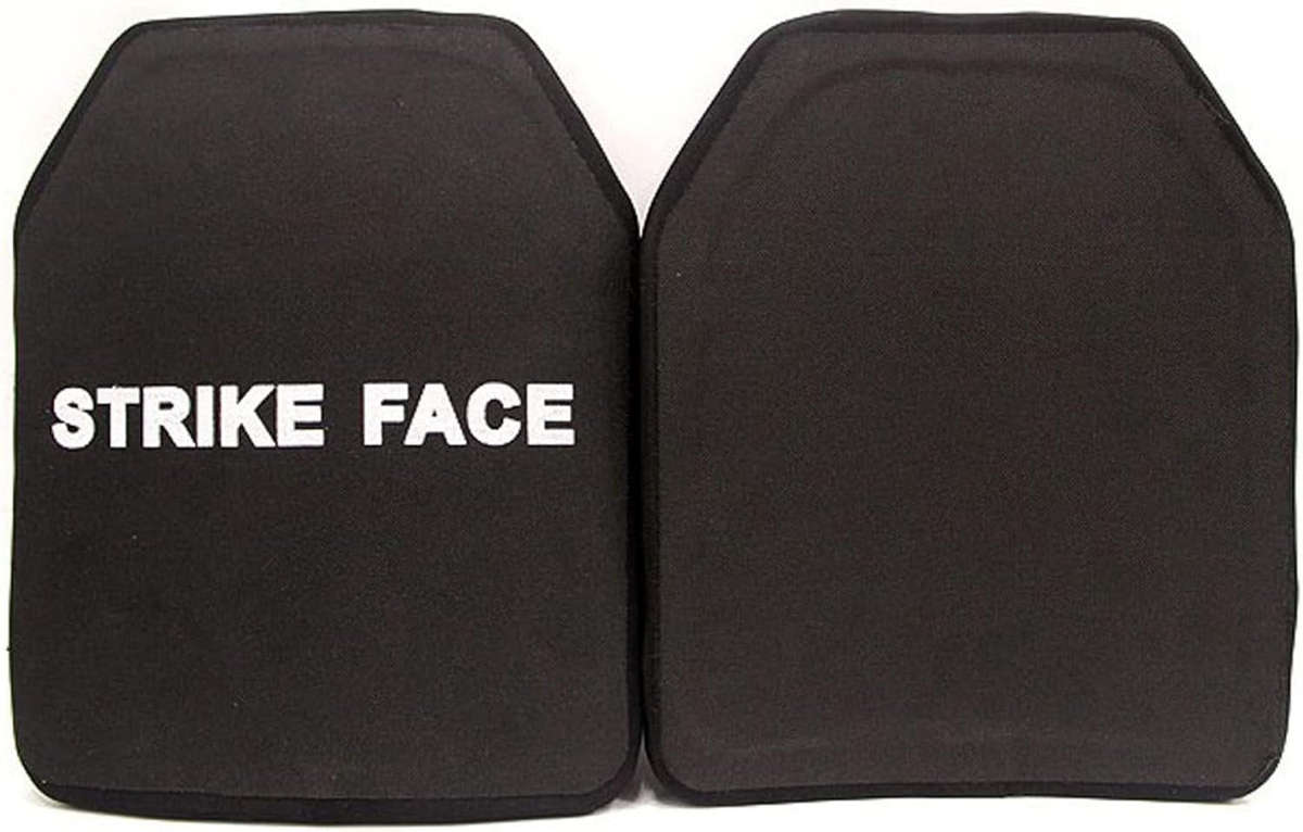 Body Armor Insert Plate 250×300mm Pair  NIJ IIIA  PE + Aluminum Oxide  Curved Protectio...