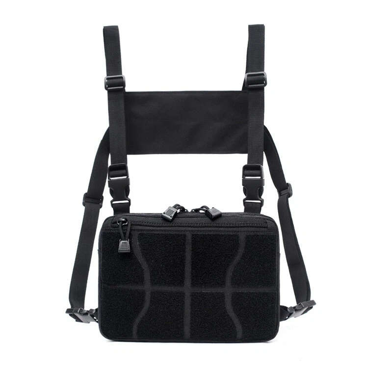 Tactical Chest Rig Bag 26×19×4cm | 1000DNylon MultiPocket Adjustable Shoulder/Waist Pa...