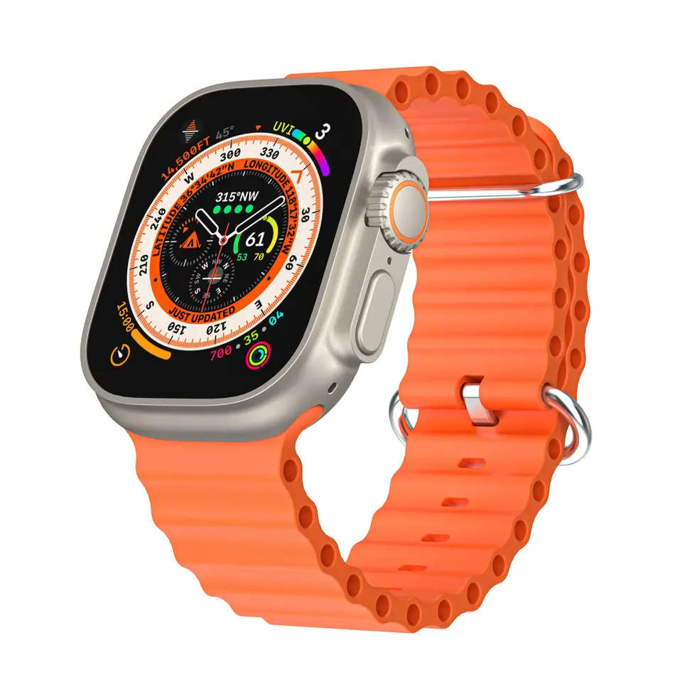 6-in-1 Smart Watch Combo  AMOLED Display + Fitness Tracker + Charging + Ear Pods Black