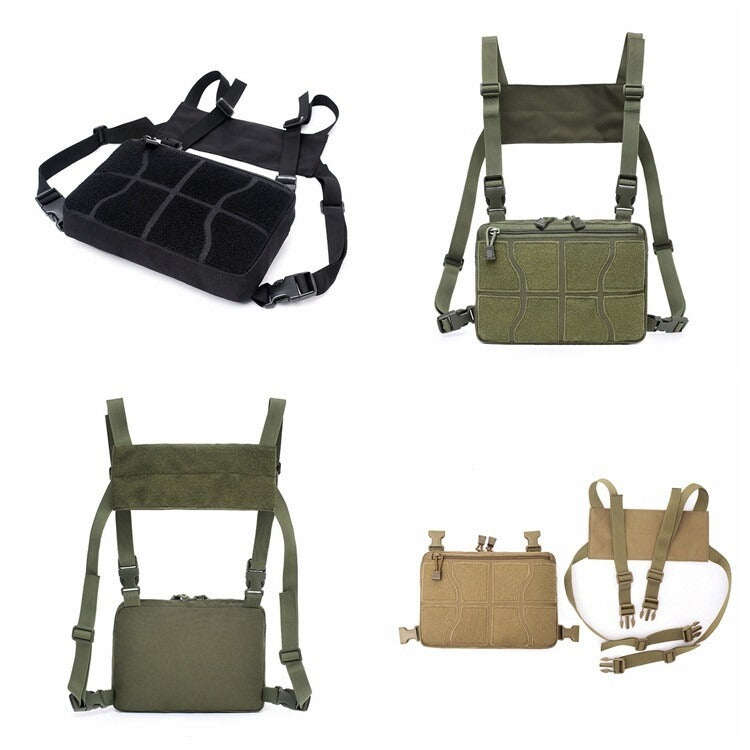 Tactical Chest Rig Bag 26×19×4cm | 1000DNylon MultiPocket Adjustable Shoulder/Waist Pa...