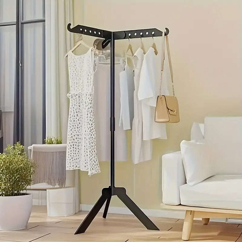 Freestanding Clothes Drying Rack 136.5cm  Foldable Laundry Stand with 360° Rotating Arms  ...