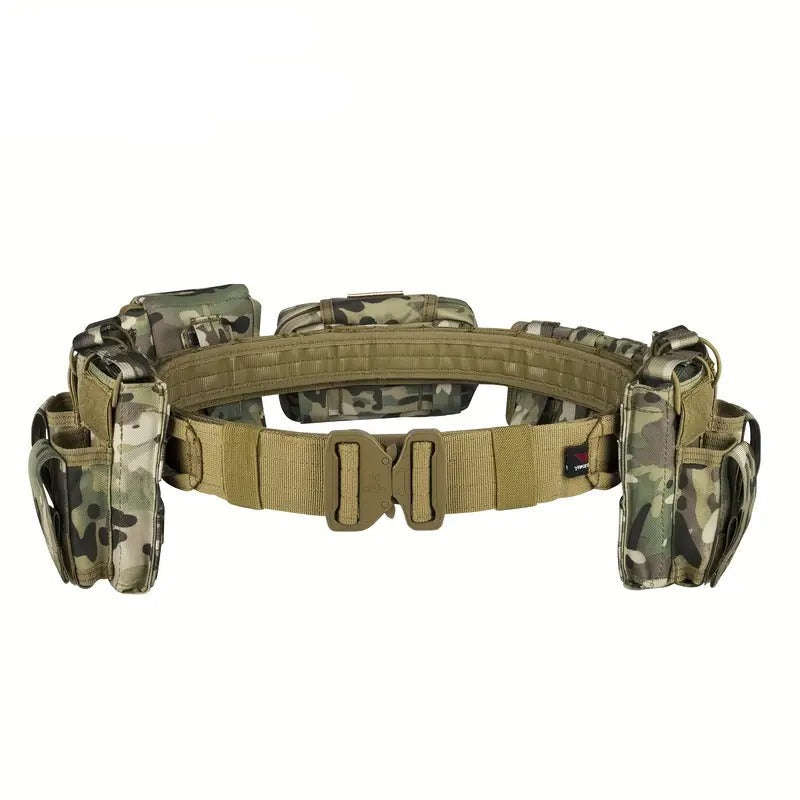 7-in-1 Tactical Battle Belt 1000D Nylon with Quick Release Buckle, Heavy Duty MOLLE Utility Belt ...
