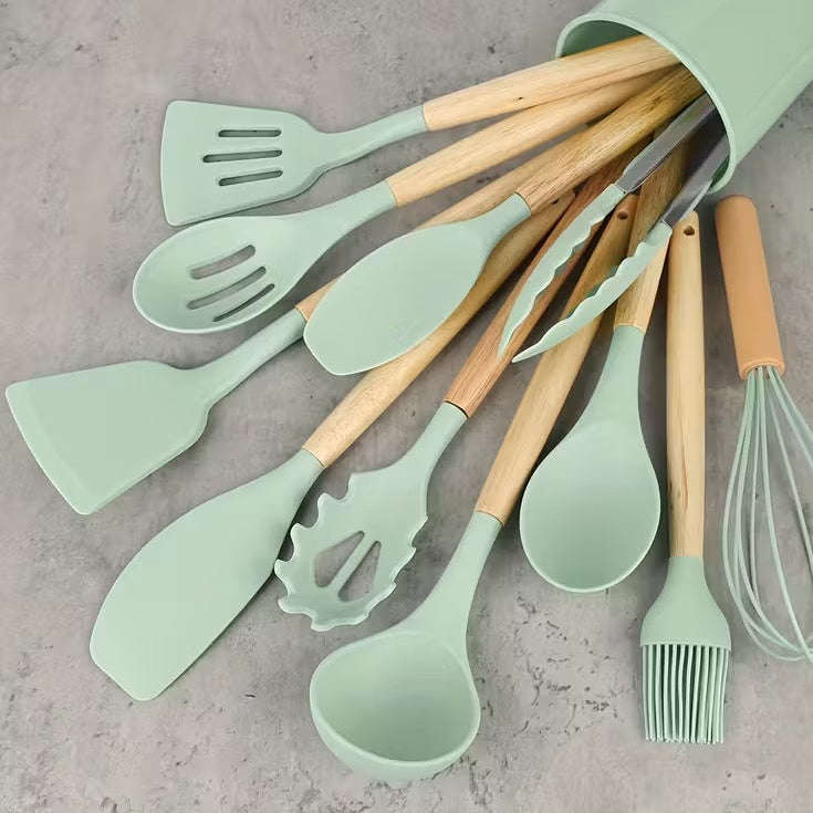 MADISON 12 piece Signature Series Silicone Utensil Set Mint